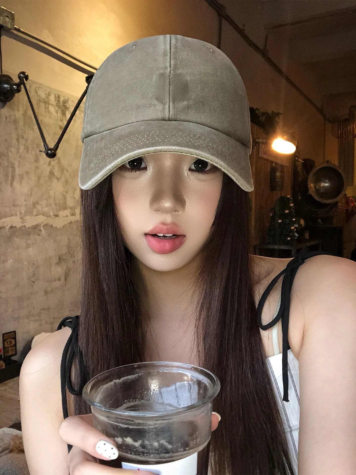 Retro Washed Embroidered Baseball Cap Women's Soft Top Deepened Versatile Face Slimming Hat Casual Spring Unisex Adjustable