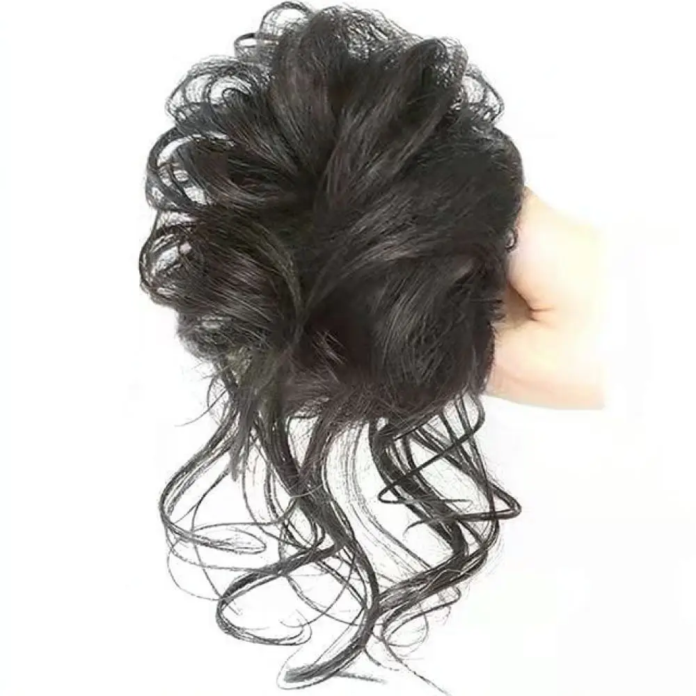 Fashion Synthetic Hair Bun Extension Realistic Fluffy Updo Scrunchie Natural Fake Hair Piece For Daily Wear