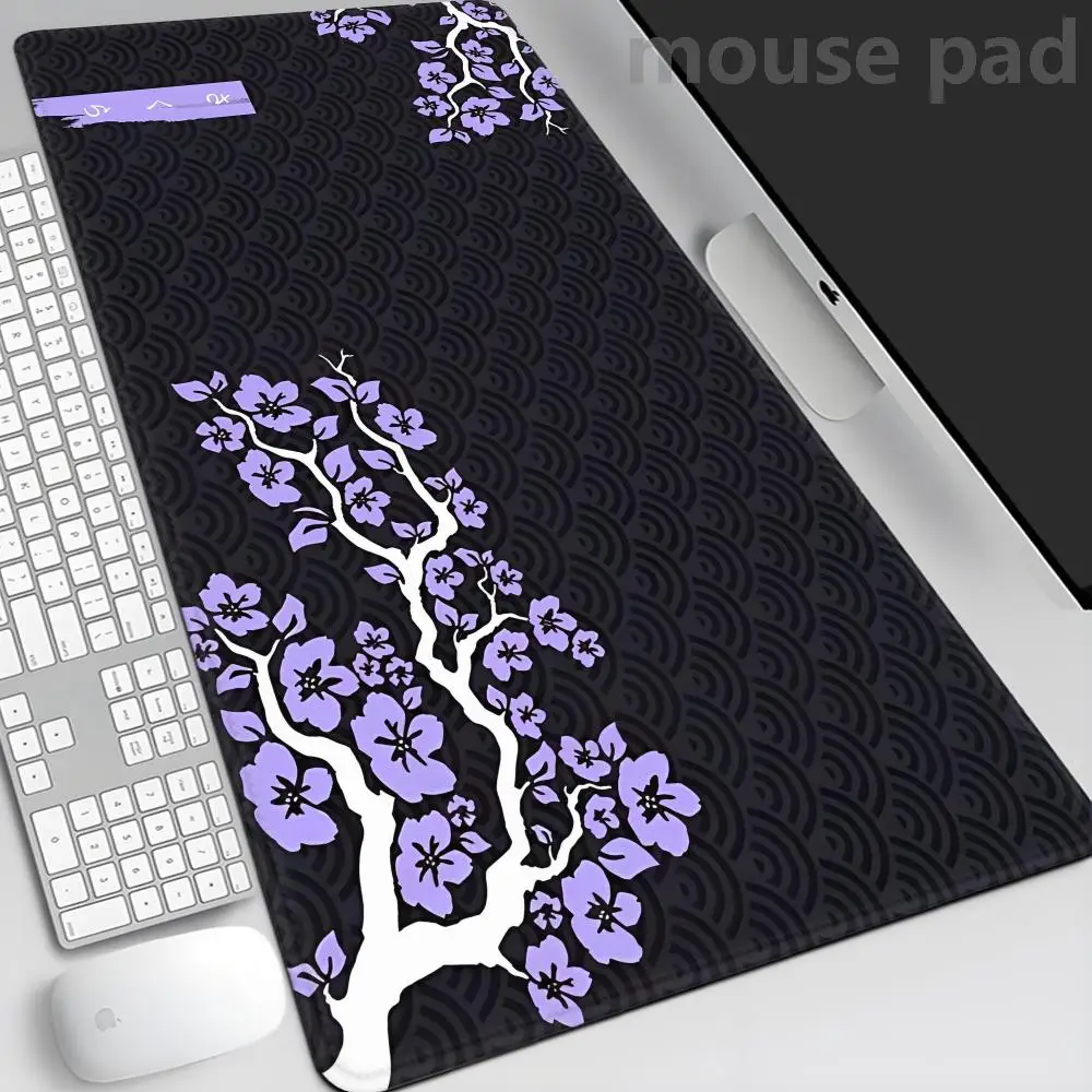 

Purple Sakura Mouse Pad Large Mousepads PC Gamer Mousepad Office Mouse Mats Kawaii Desk Mat Rubber Keyboard Mats Gifts 900x400