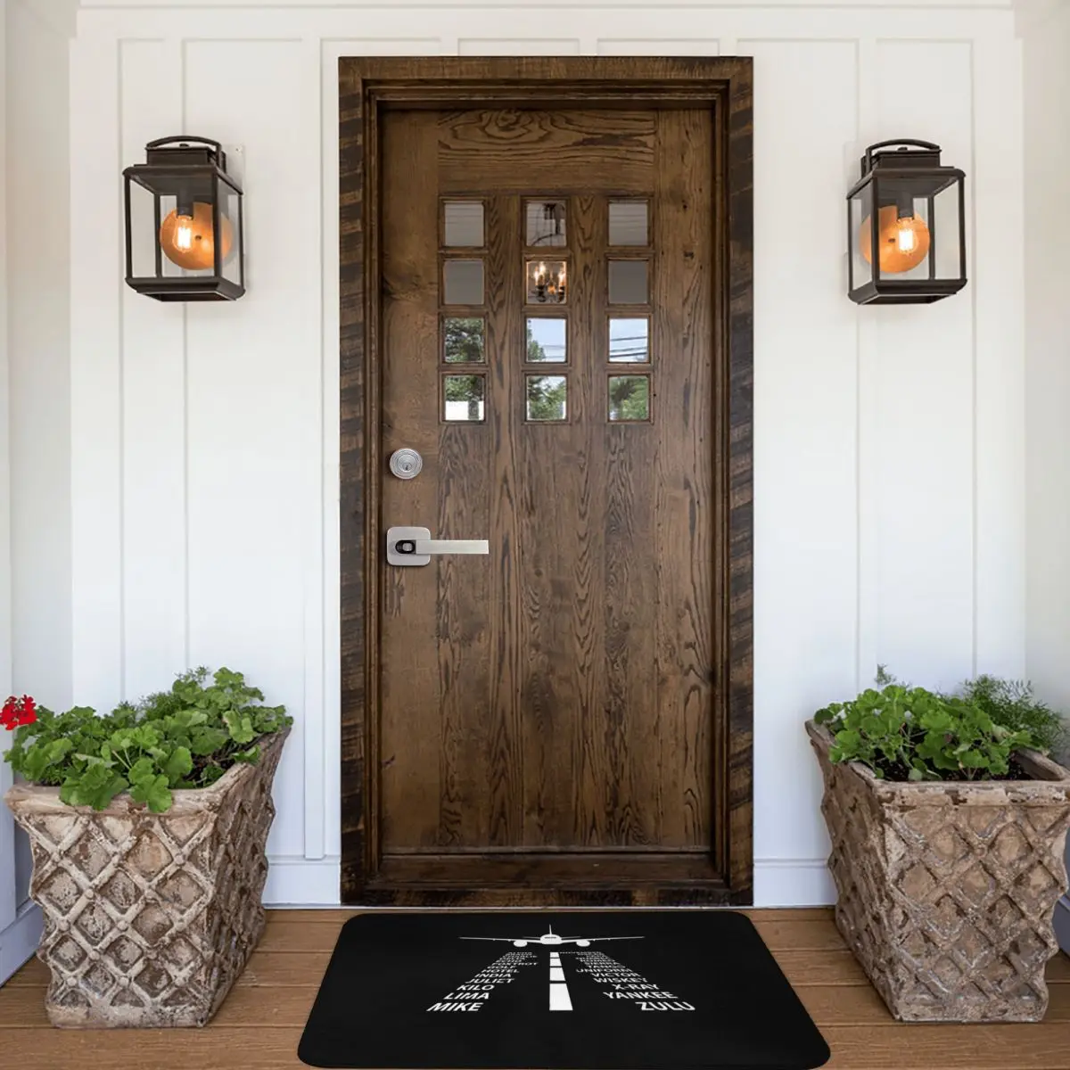 Phonetic Alphabet Pilot Airplane Doormat Rug Carpet Mat Footpad Polyester Anti-slip Antiwear Entrance Kitchen Bedroom Balcony