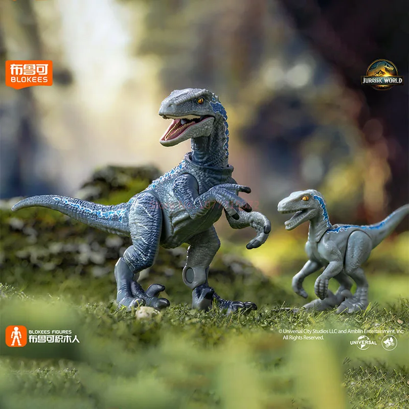 Blokees Nature Collection Jurassic World Dinosaur Blocks - Bouwset met T-Rex & Velociraptor Movie-nauwkeurig model speelgoedcadeau