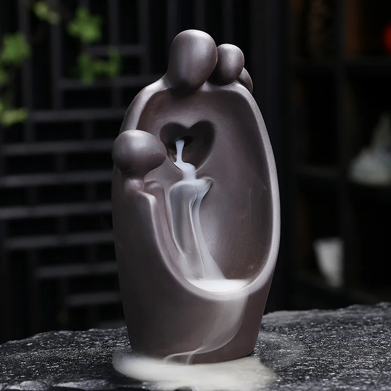 

Purple Clay Backflow Incense Burner Ornamental Smoke Incense Burner Home Creative Decoration Wholesale