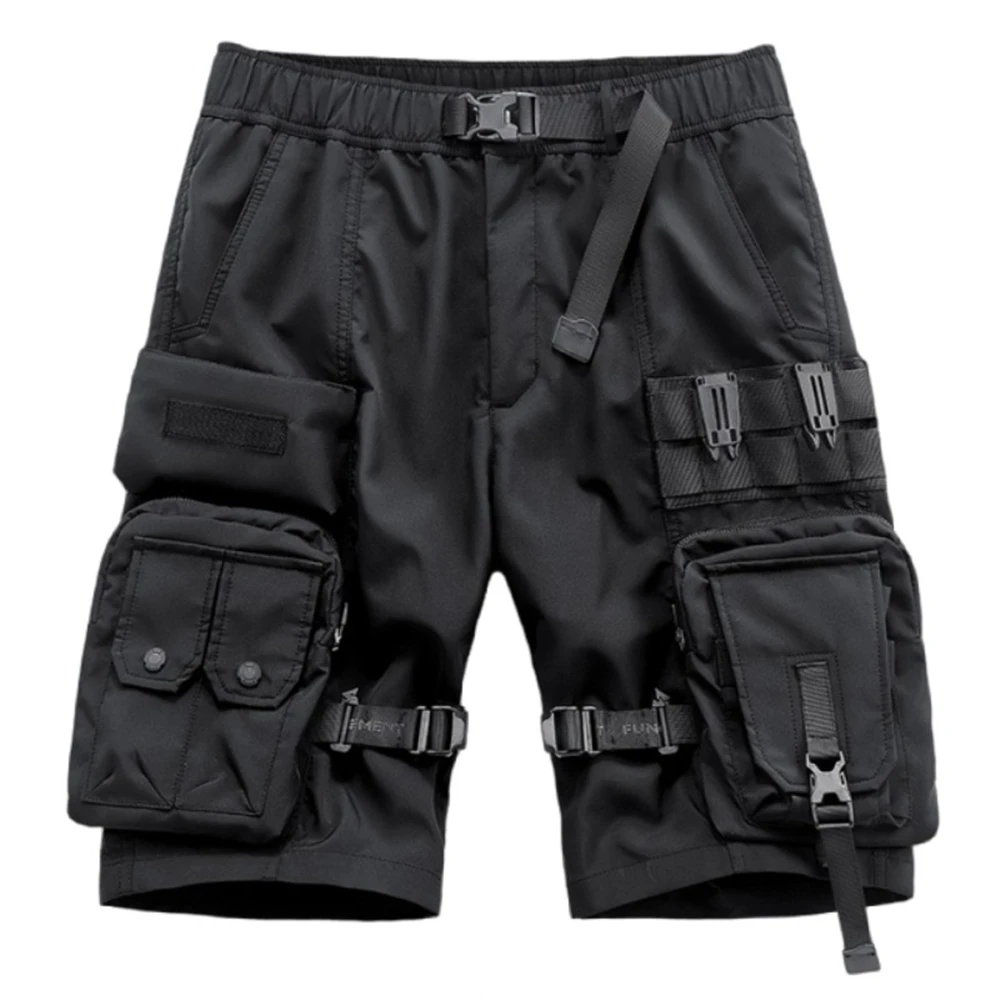 2023 Summer Tactical Cargo Shorts Men Fashion Functional Multi Pockets Shorts Techwear Hip Hop Streetwear Knee Length Pants