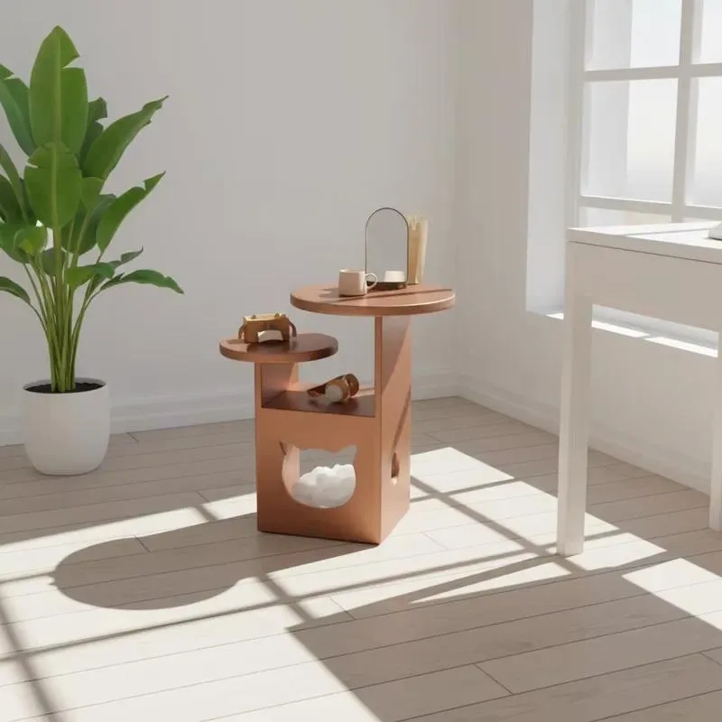 Modern Wooden Cat Litter Box Cabinet Living Room Pet Storage Furniture Suitable for All Seasons