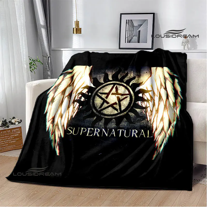 Supernatural Join the Hunt Cartoon Blankets Kids Warm Pretty Blankets Flannel Soft Cozy Blankets Sofa Beds For Birthday Gifts