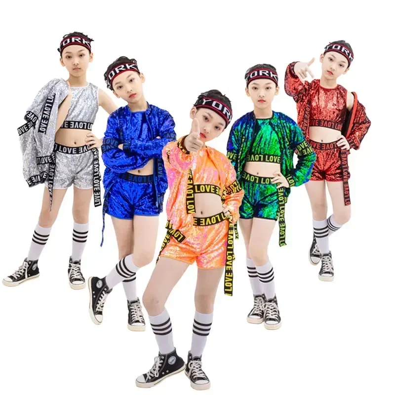 

20253pcs Children Hip Hop Clothing Multicolor For Girls Jazz Dance Costumes Girl Ballroom Dancing Clothes Kid Jazz Stage Suit