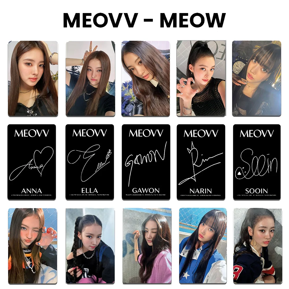 KPOP MEOVV Photocards PREMIUM POP-Store Lomo Cards Anna Narin BROADCAST Selfie Cards Gawon Sooin Fans Gifts