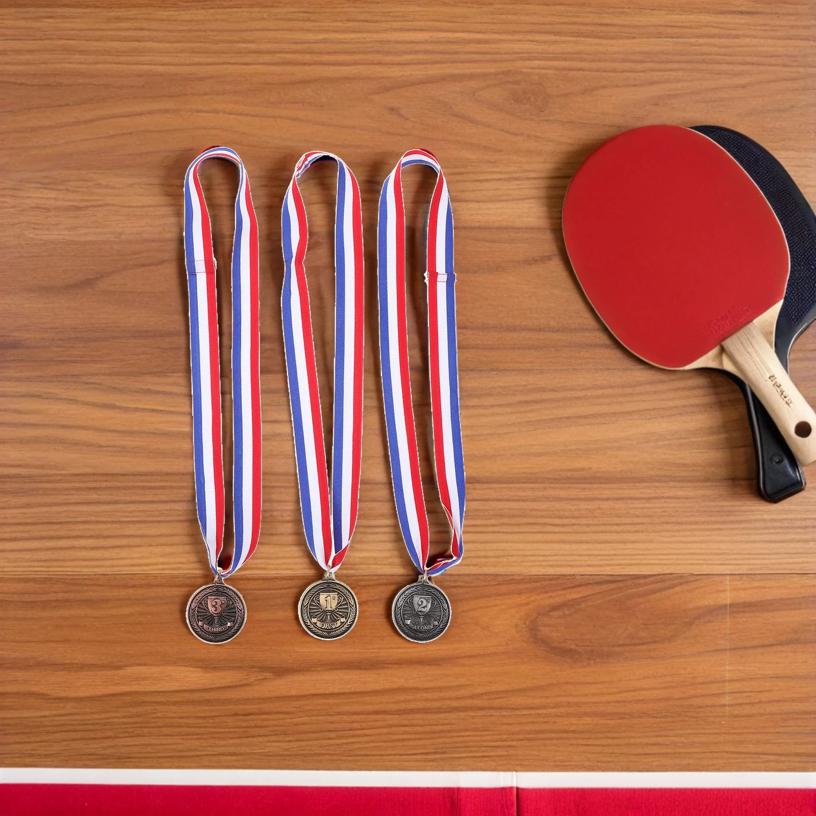 

12pcs Gold Silver Bronze Prize For Winners Alloy Lightweight Neck Ribbon Sports School Events Competition Trophy For Children