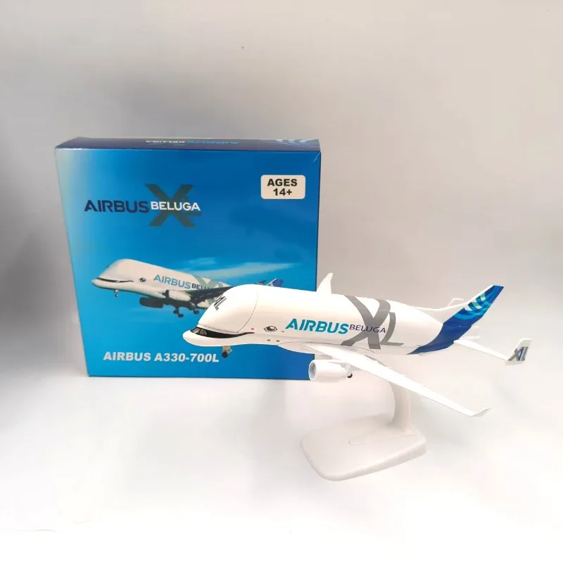 

1；300 Simulated Alloy Big White Whale Painted Large Transport Aircraft Model Simulated Aircraft Static Model Collection Ornament
