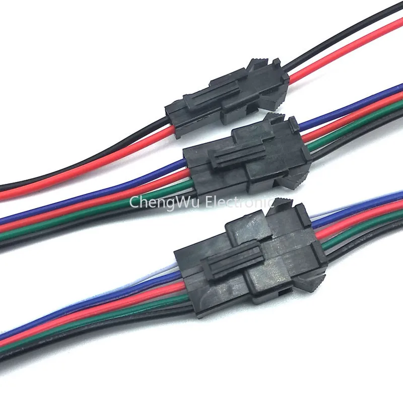 SM2.54 Connector 2/3/4/5/6Pin Plug Cable Adapter Terminal 2-6 Way Easy Fit for Led Strip Male To Female Quick Wire Connector