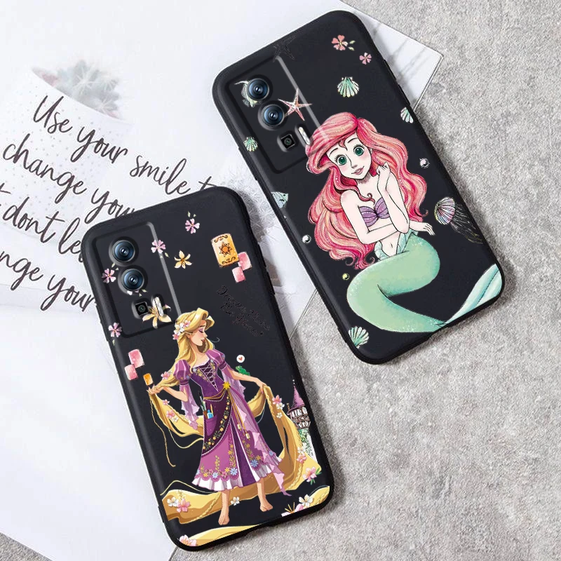 Princess Tangled Rapunzel For Xiaomi Redmi 9A 9C 9AT 10C 9 9T 10 12C 8 12 K60 A1 A2 K50 K40 5G Black Cover Phone Case