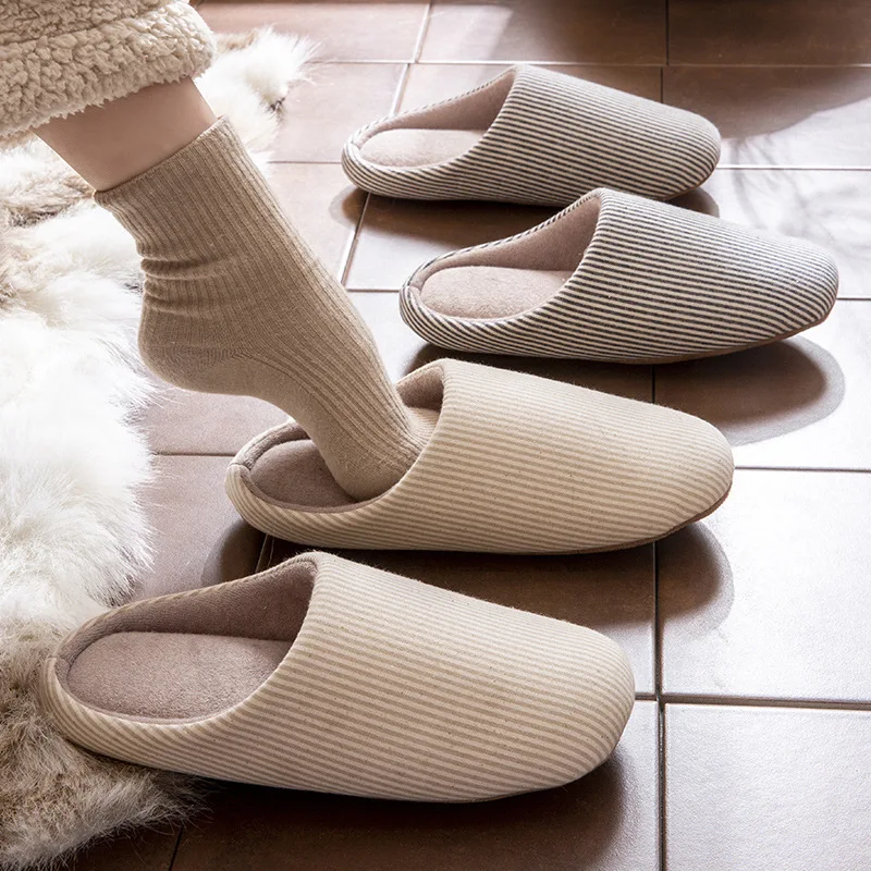 New Slient Slippers Women Men Flats Soft Fluffy Shoes Bedroom Slience Shoe Indoor Comfortable Slides Couples House Slipper