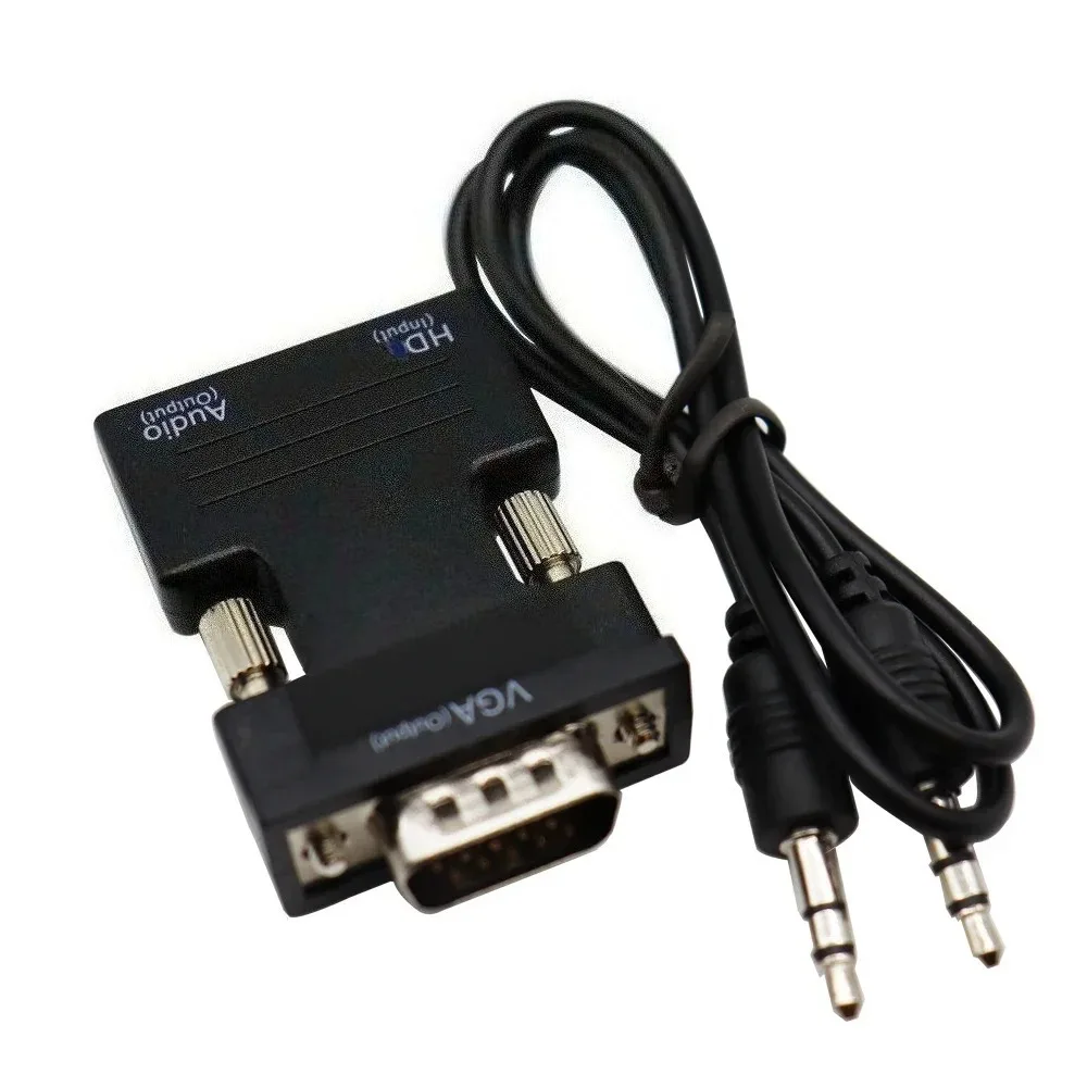 Adattatore convertitore video da HDMI maschio a VGA femmina placcato in oro con cavo audio da 3,5 mm per PC, TV, laptop e altri dispositivi. | Leroy Merlin Adattatore convertitore video da HDMI maschio a VGA femmina placcato in oro con cavo audio da 3,5 mm per PC, TV, laptop e altri dispositivi. | Leroy Merlin