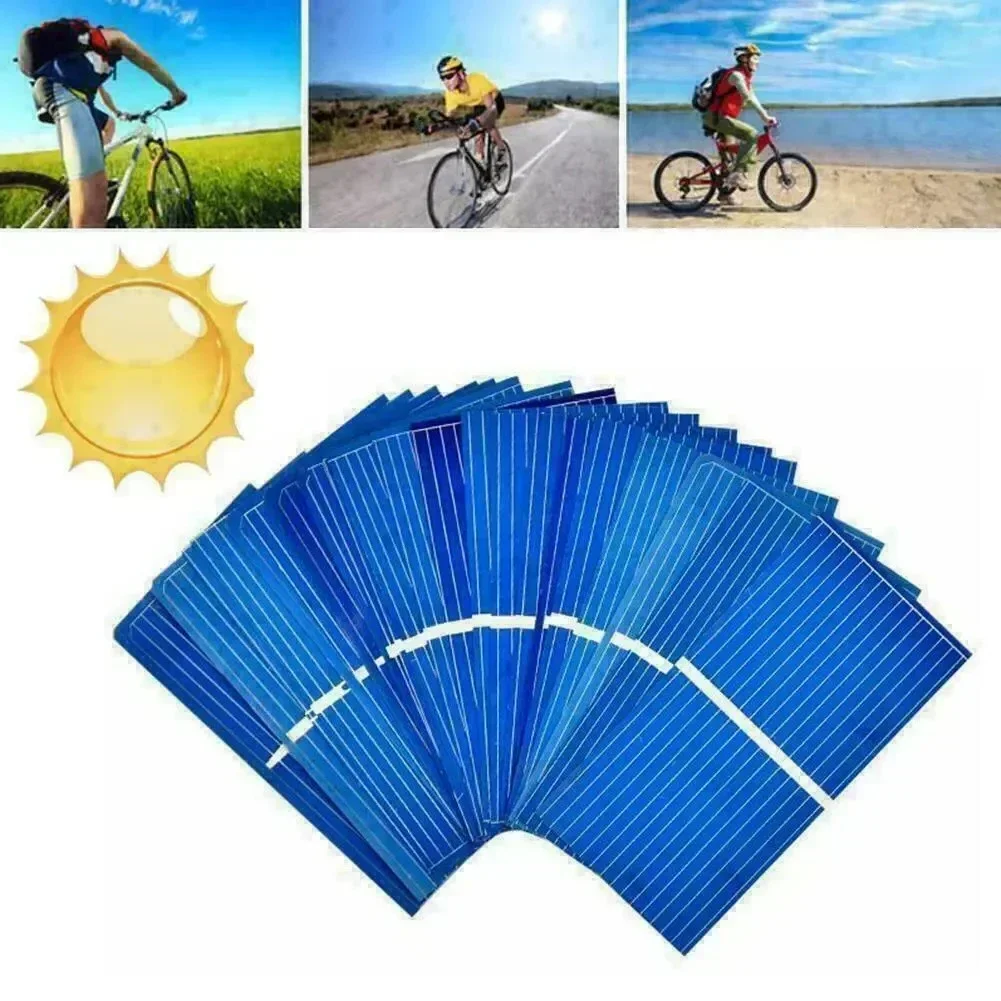 100PCS 0.5V 0.3A 52*26mm Polycrystalline Solar Panels Mini Solar Cell Module DIY Photovoltaic Panel Battery Charger