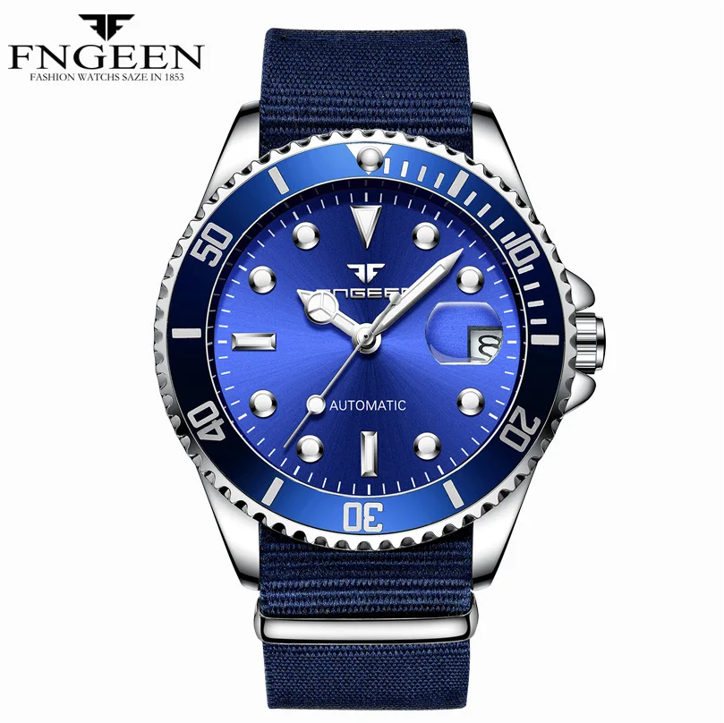 2024 Luxe Merk Mannen Horloge Staal Tourbillon Skelet Mechanische Horloges Lichtgevende Automatische Datum Diamant Fngeen 9001 Polshorloge