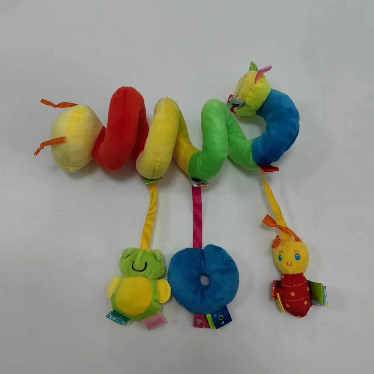 مخرطة قلادة السرير لف ألعاب من نسيج مخملي الحيوان قوس قزح عضاضة قلادة عصابة وقت النوم الحيوان هدايا عيد الميلاد هدية عيد الفصح #5