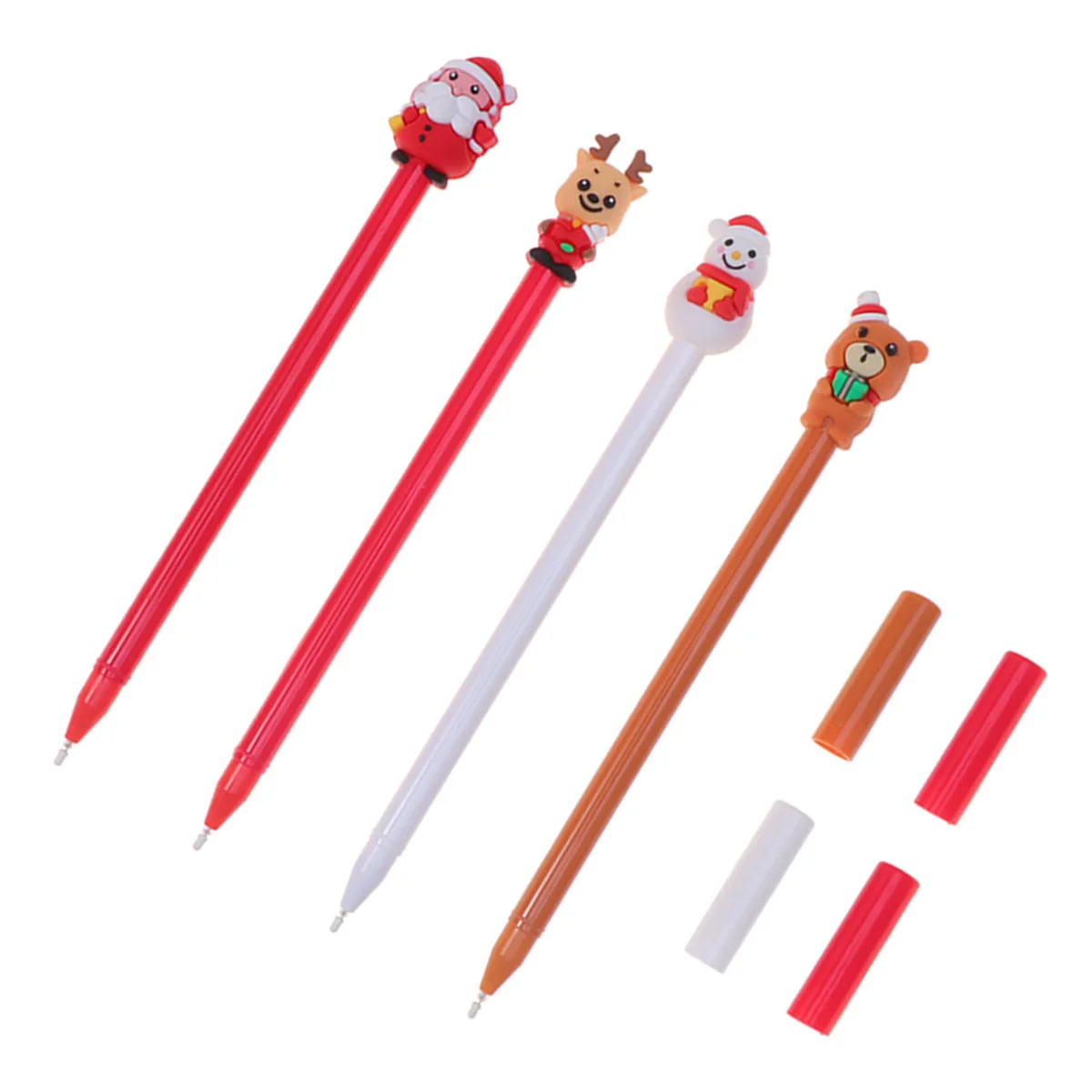 

4Pcs Creative Xmas Gel Pens Christmas Elements Themed Lovely Signing Pens School Office Supplies Stationery Stationery