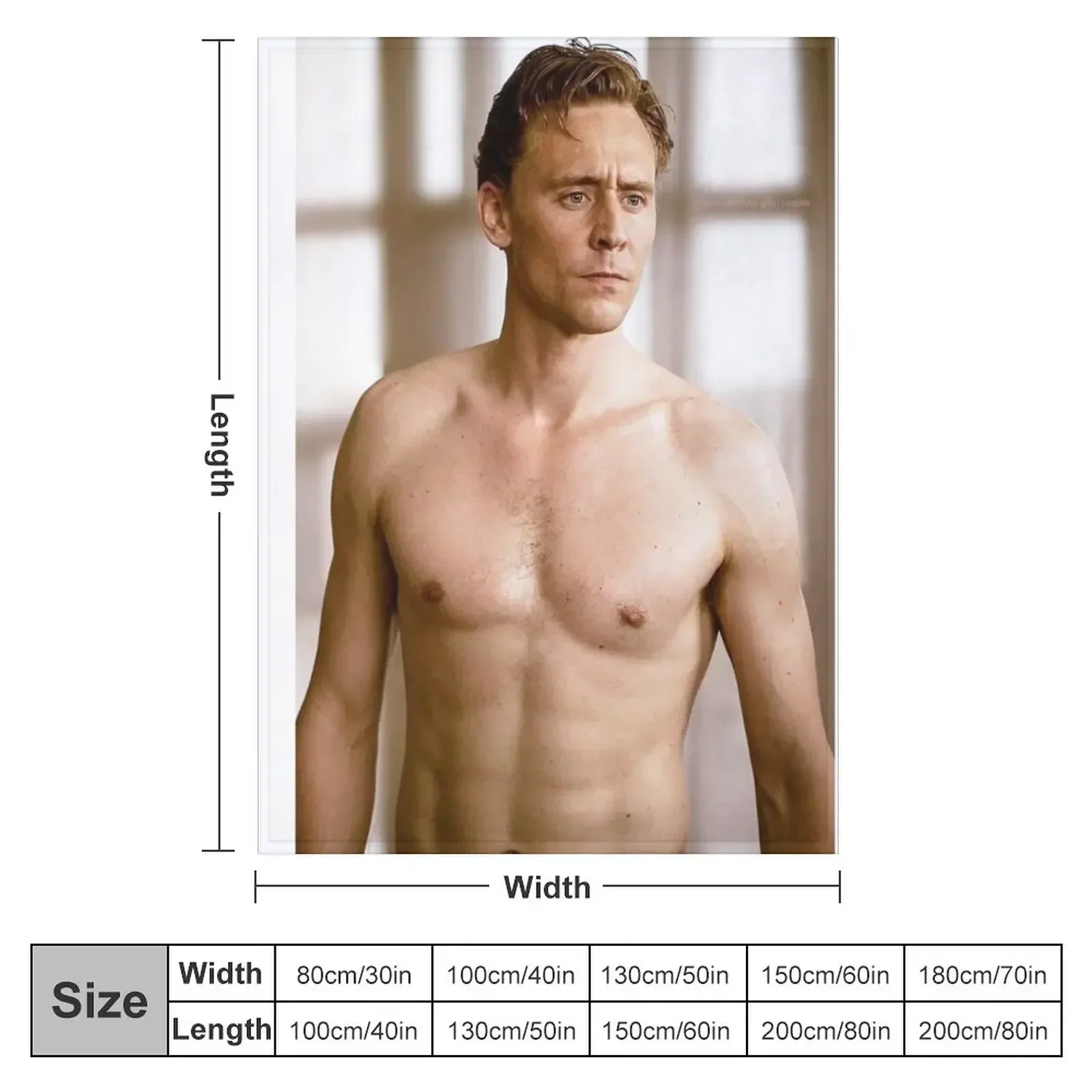 Tom Hiddleston Shirtless Throw Blanket Sofa Throw Bed linens Summer Beddings Blankets