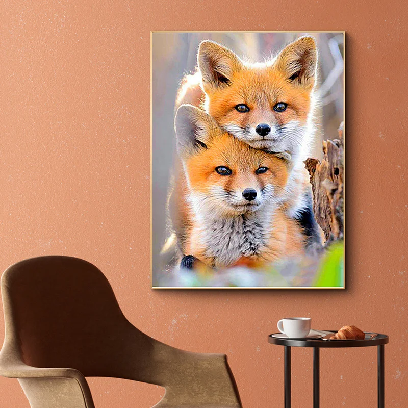 Fox 5D Diamond Painting  Animal Full Square/Round Diamond Mosaic Painting Kits Rhinestone Embroidery DIY Home Decor Gifts