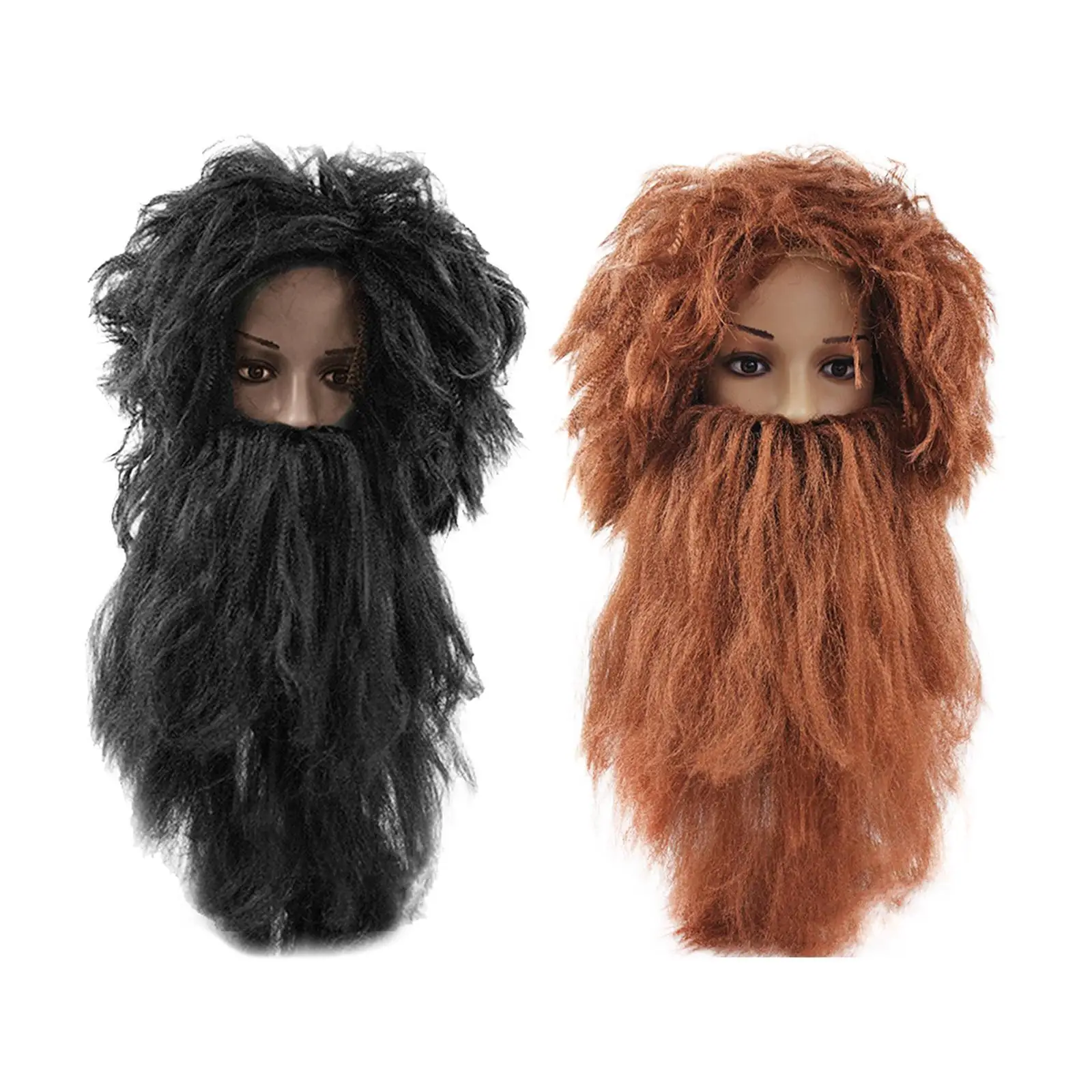 

Hair and Beard Set Dress up Fake Mustaches for Role Play Cosplay Accessories