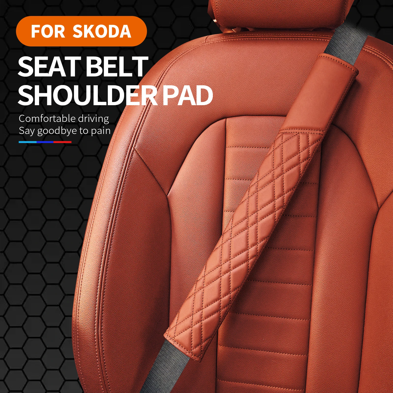 

Car Seat Belt Shoulder Cushion Pad rotection Neck For Skoda Octavia Fabia Kamiq Karoq Kodiaq Superb Enyaq SE Technology Kushaq