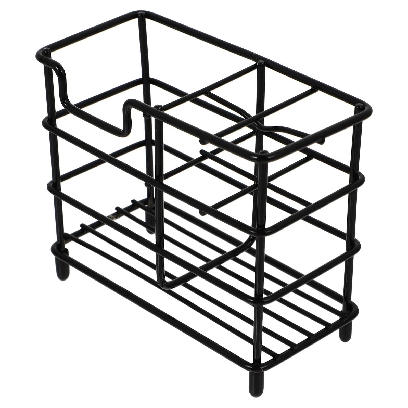 

1pc Stainless Steel Toothbrush Holder Grid Design For Bathroom Space Saving Toothpaste Rack Simple Style Bathroom