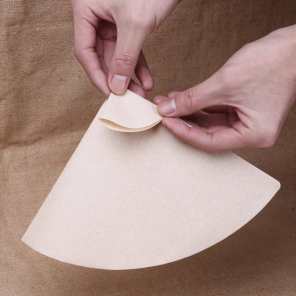 

40Pcs Coffee Filter Paper Disposable Cone Filter Wood Fiber Material Removes Oil Coffee Grounds for Office Home