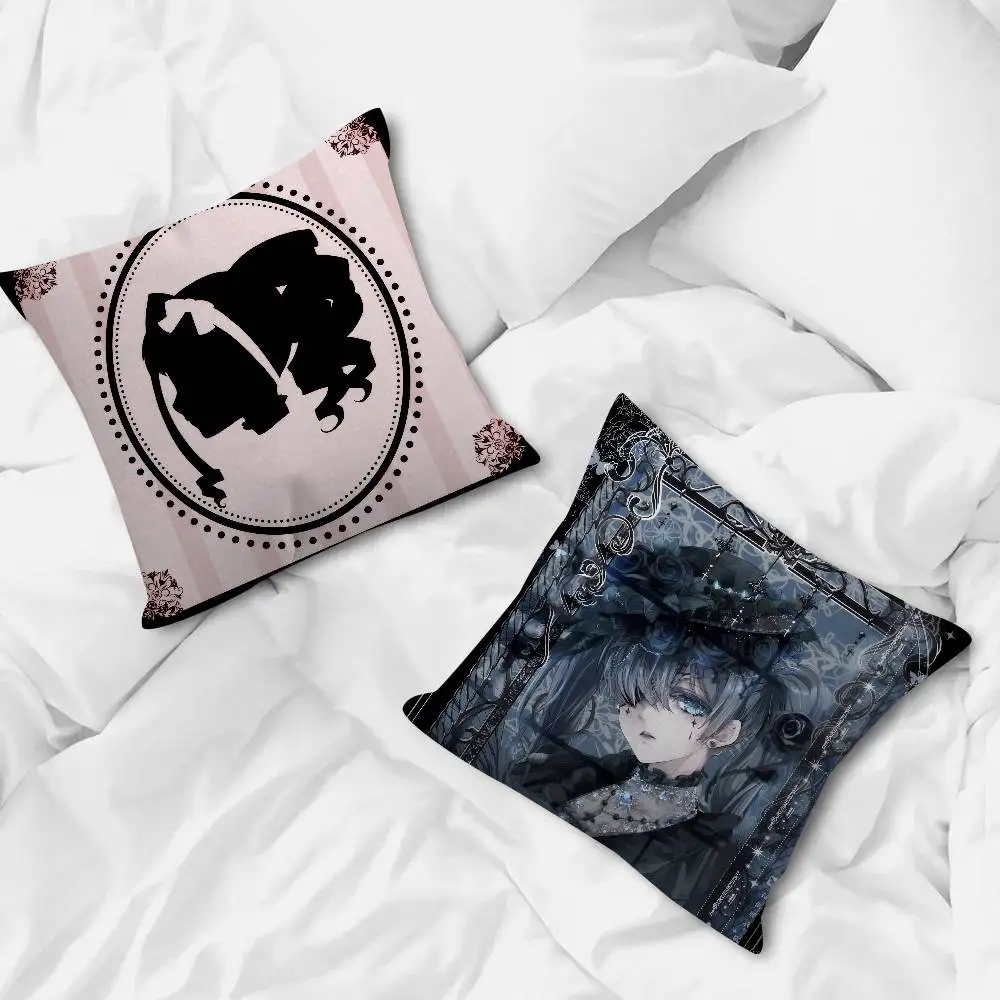 Anime B-Black B-Butler Cushion  Pillow Cushion Cover Pillowcase Living Room Sofa Home Decor Customized - view 4