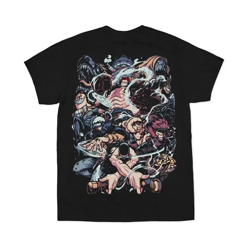 ONE PIECE Kurzarm-T-Shirt Periphergelenk Kleidung Ruffy ZORO Sauron Yamato Anime Eltern-Kind-Kleidung Sommer