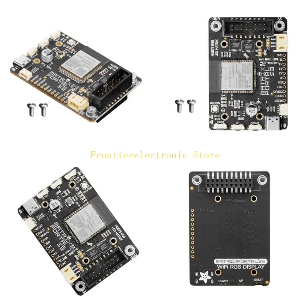 

G8DB CircuitPythons Enableds ESP32S3 LED Matrixes Portals Internet Display for Computer DIY Enthusiasts in Black