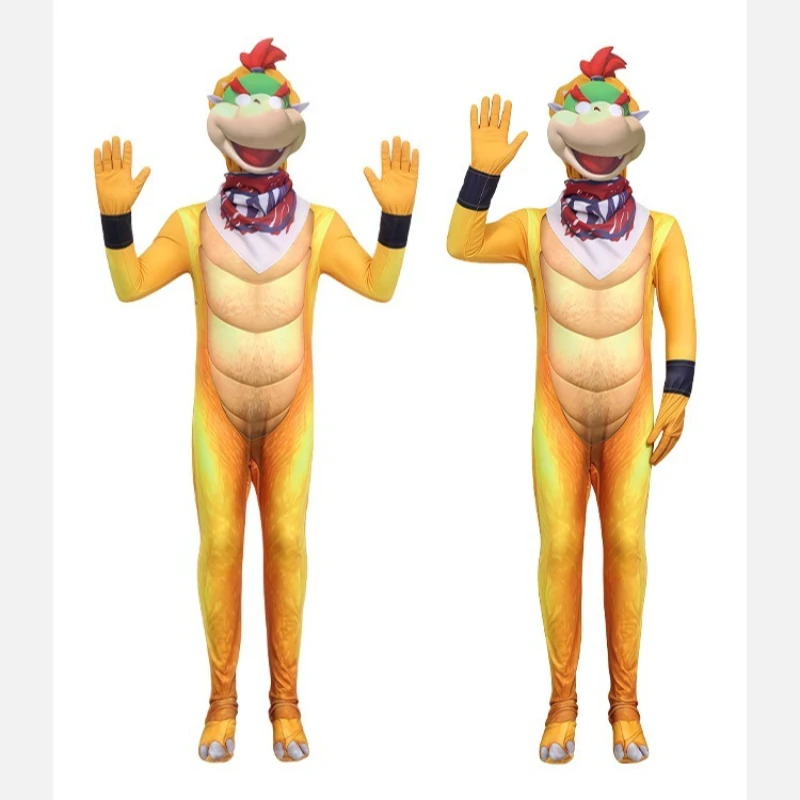 Dinosaur Yoshi Cosplay Bowser Costume Kids Adult Kamek Piranha Plant Donkey Kong Jumpsuit Game Roleplay Outfit Halloween Suit view 2