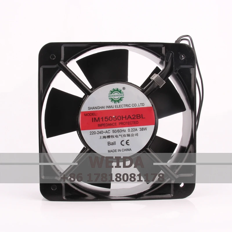 Case Cooling Fan for Sakuramaki Electric IM15050HA2BL 150*150*50MM 220V 0.22A 38W 15050 Axial Cooling Fan