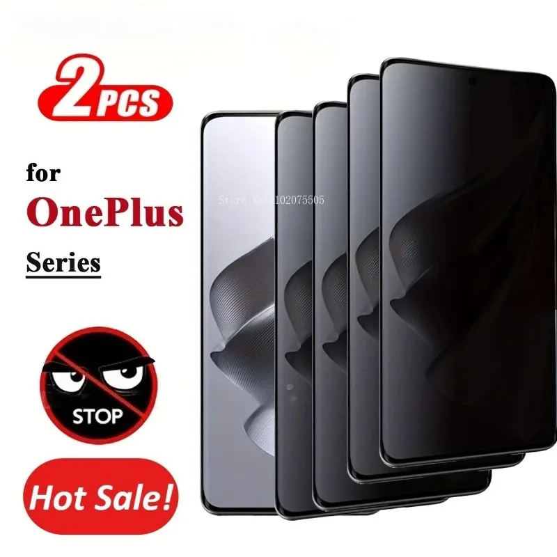 

2Pcs Privacy Tempered Glass for OnePlus 13S/13R/12/12R/11/10R/10T/10 9 Pro/9 RT/9R/8T+/8Pro/6T/7T Anti-Spy Screen Protector Film