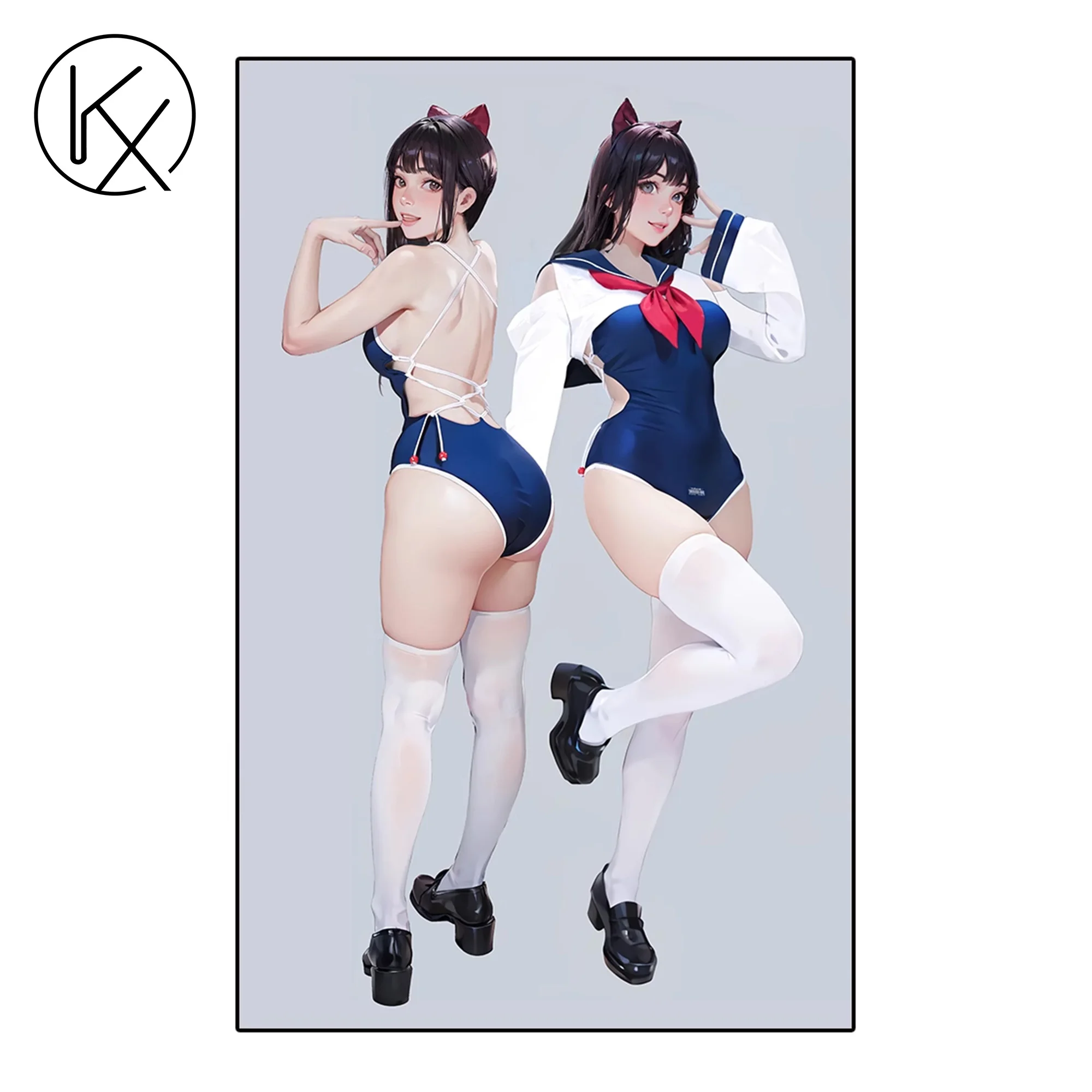 

kaixiggmm Cherry knot clothes Japanese tie rope uniform swimsuit sailor coat anime cute jk college style