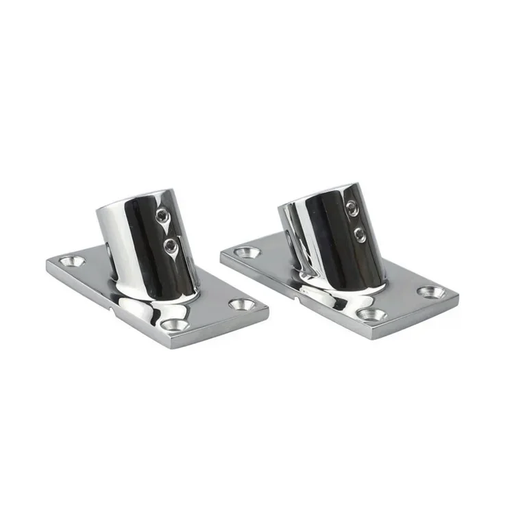 

Marine Boat Hand Rail Fitting Rectangular Base 60 Degree 316 Stainless Steel Boat Handrail Round Base Pipe Stanchion
