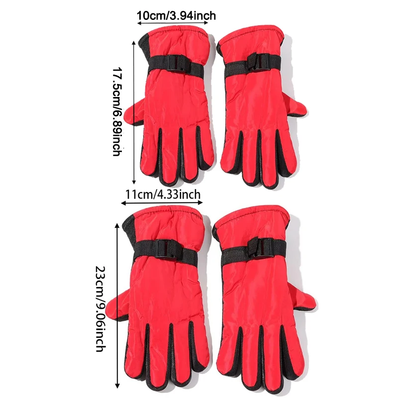 ถุงมือเด็กสำหรับฤดูหนาว กันหิมะ อุ่นสบาย สำหรับเด็กชายและเด็กหญิง เล่นสกี สโนว์บอร์ด กันลม กันน้ำ หนาพิเศษ ให้ความอบอุ่น ใส่สบายในฤดูหนาว