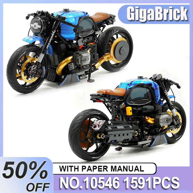 

KBOX 10546 MOC Technical Custom Speed Sports Motorcycle Building Blocks Assembling Model DIY Toys Children Christmas Gifts Sets