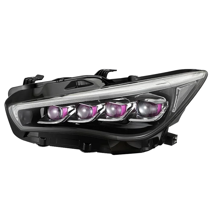 

For Infiniti Q50L Headlight Assembly 2015-2016 Modified LED High Matching matrix Lens LED Daytime Running Lights