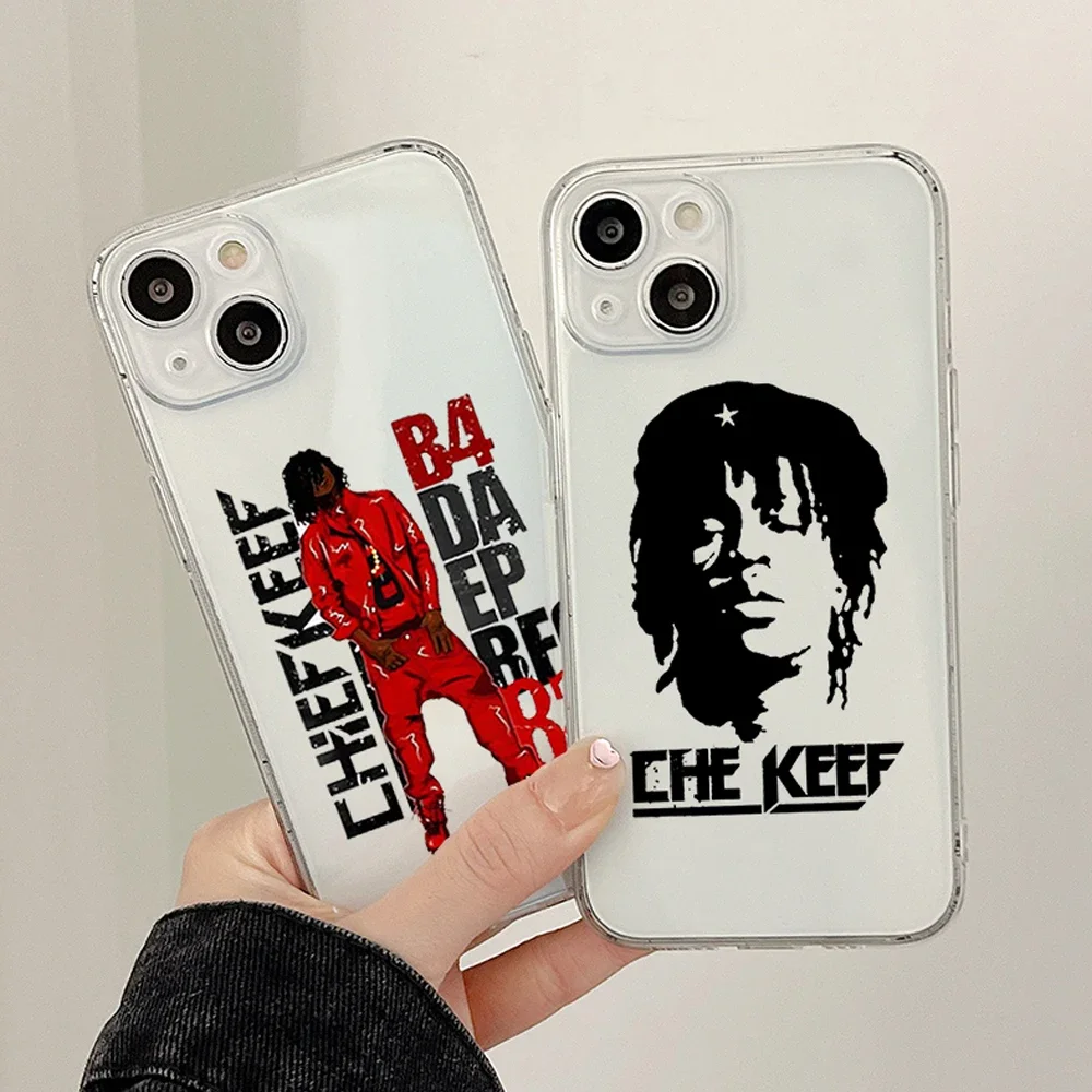 Chief Keef Rapper Clear Phone Case for iPhone 11 12 13 14 Pro Max X XS MAX XR 8 7 Plus SE3 Transparent Soft Silicone Cover Coque