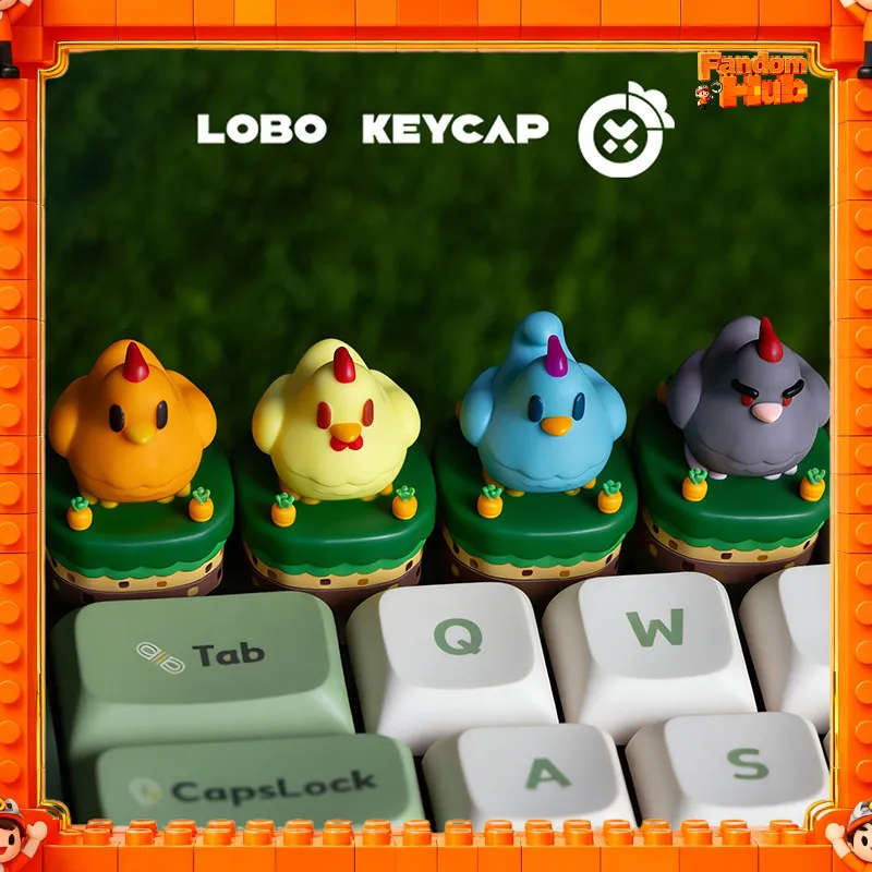 

Stardew Valley Chicken Series Cute Resin Keycap Single Custom For Mechanical Keyboard Toy Gift