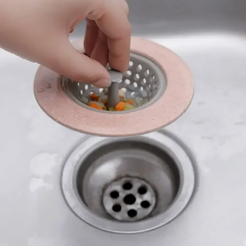 

Sink Filter Tank Floor Drain Cover Hair Prevent Clogging Kitchen Sink Drain Plug Filter