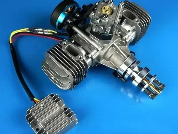 DLE 60CC TWIN UAV ENGINE With 14V 80w/180w Alternator For UAV Model Aircraft Enthusiasts FPV Drone RC Plane Motor Airplane parts 6