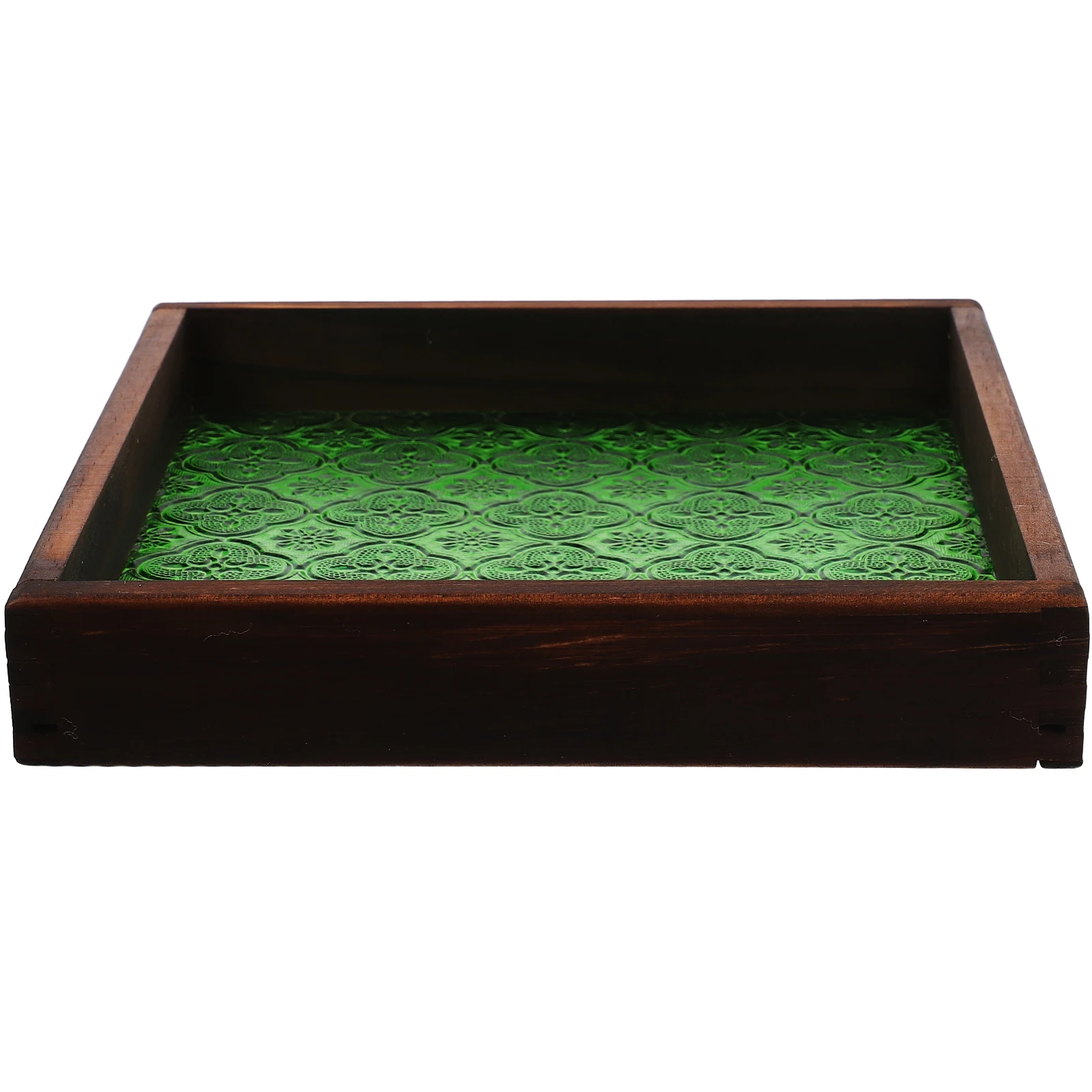 

Begonia Wood Portable Food Serving Glass Food Tray Snack Plate Dessert Holder Reusable Fruit Home Kitchen Storage