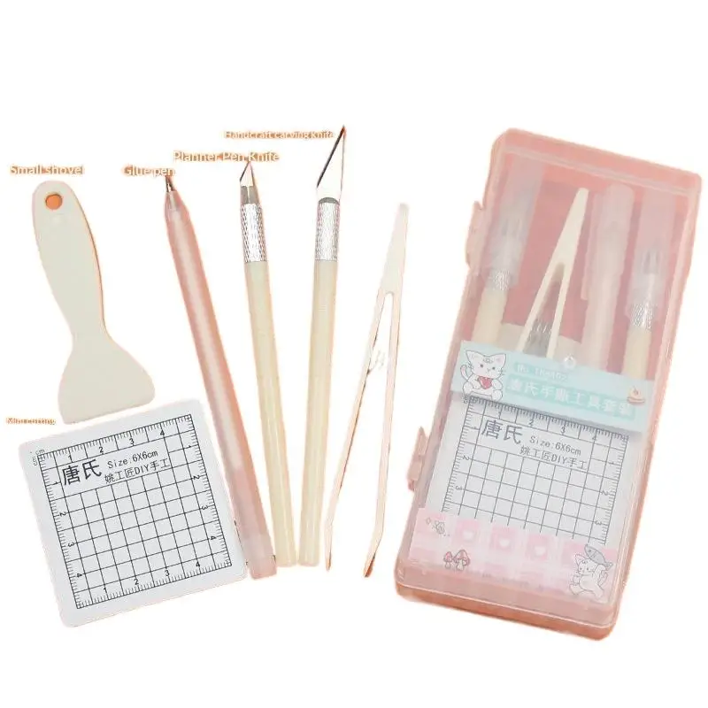 DIY Art Craft Tool Set With Cutting Mat & Sculpting Tools, Multi-Functional Creative Kit With Clear Storage Box For Handmade Pr