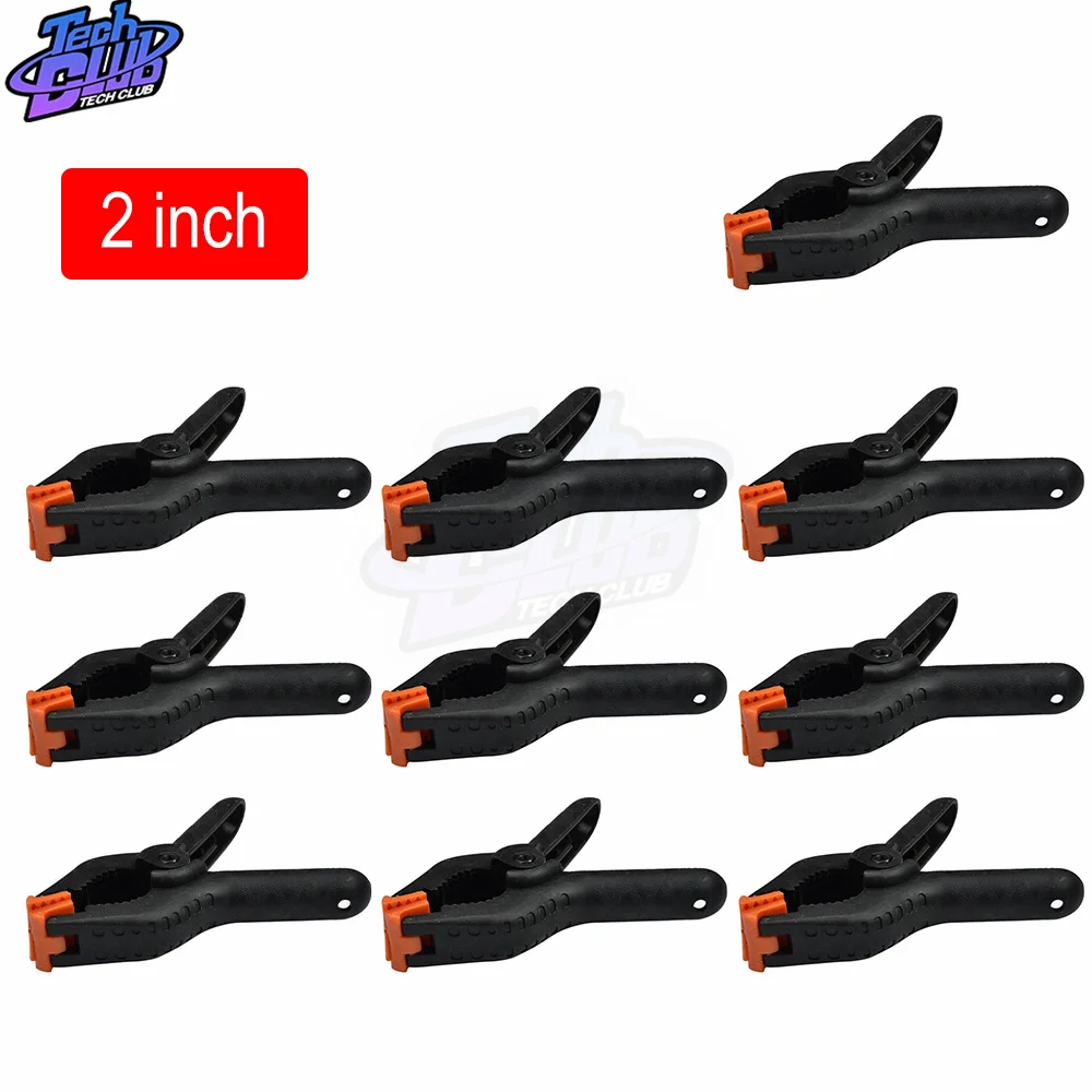 

10PCS 2inch Spring Clamps DIY Woodworking Tools Plastic Nylon Clamps For Woodworking Spring Clip Tool Accessories