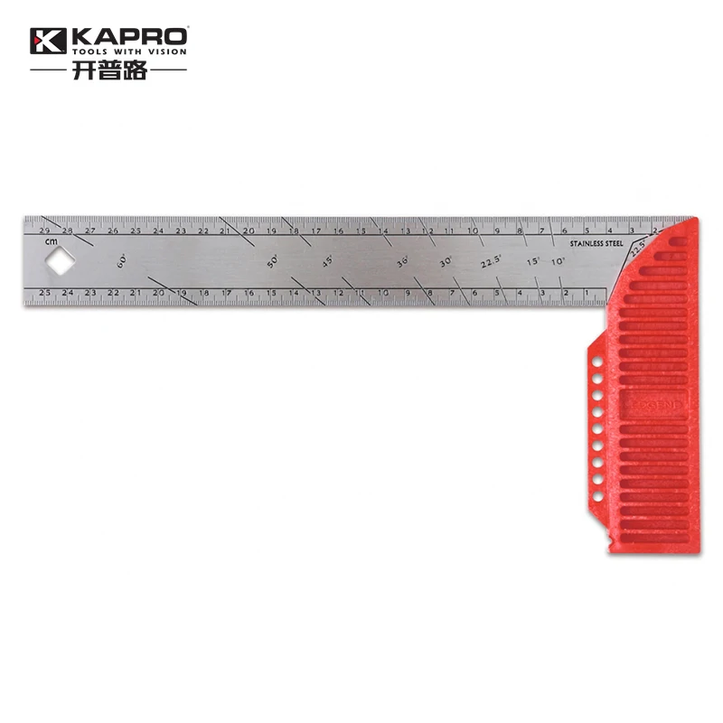 

KAPRO 309 LEDGEND™ Square L-shaped Ruler for Carpentry 22.5° 45° 67.5° and 90° Angles for Beveling and Framing 1PCS