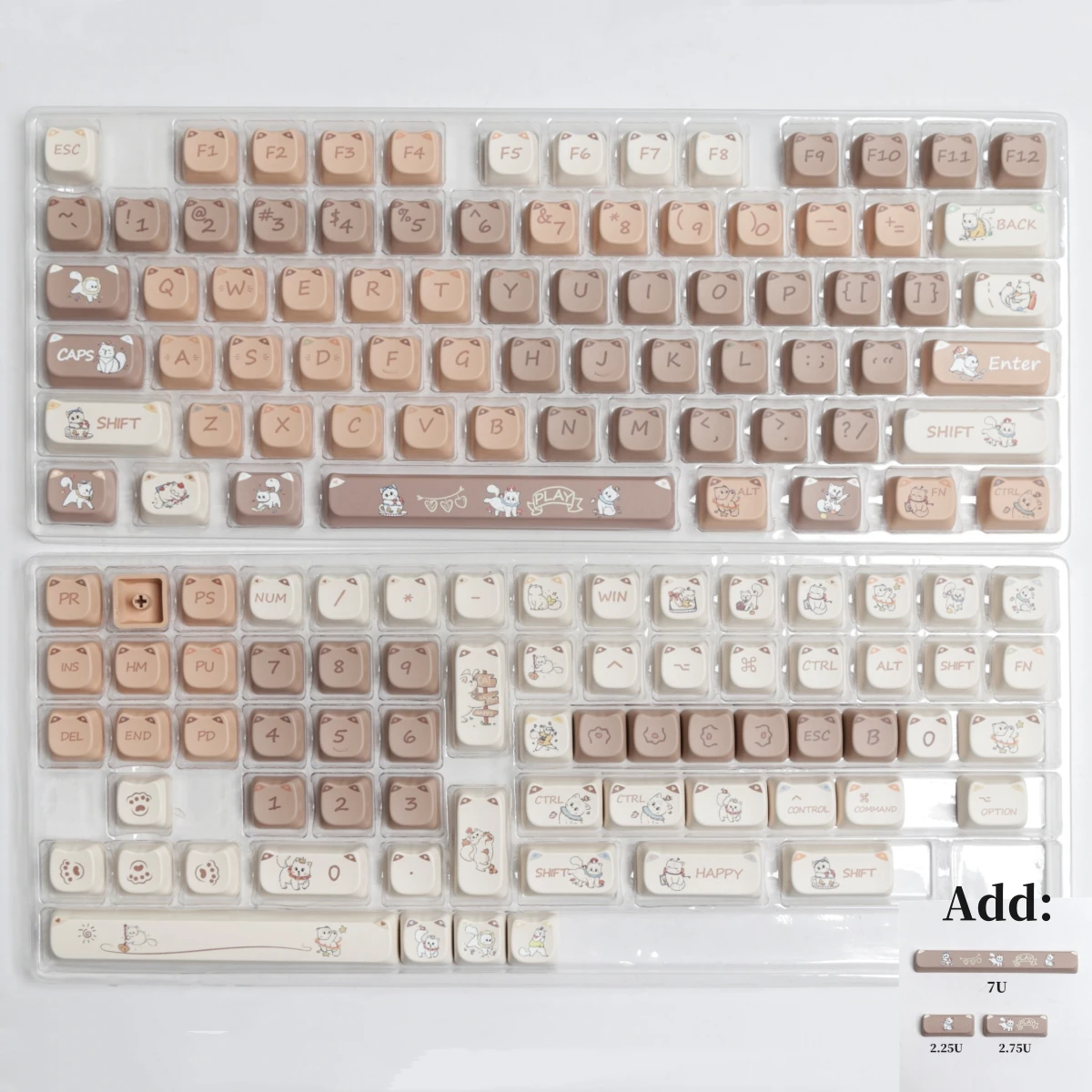 Mao Profiel Pbt Dye Sub Keycaps Anime Voor Mechanisch Toetsenbord 61/67/82/87/98/104/108 Toetsen Keyboard Keycap Custom Zeezout Sushi