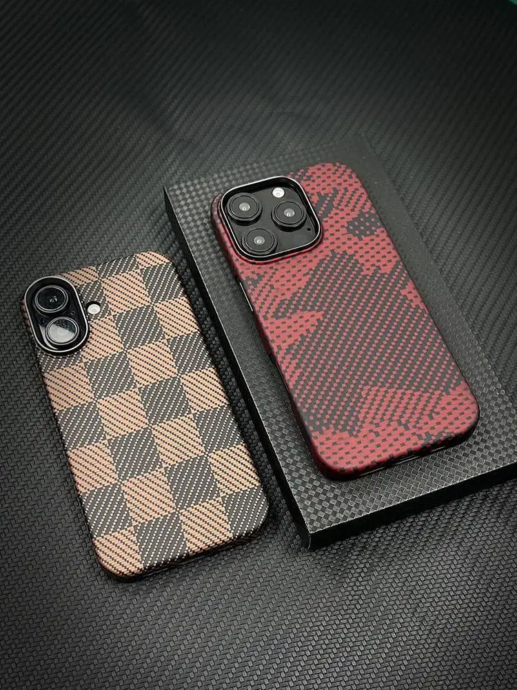 

Suitable for Apple iPhone 16 Promax Kevlar Phone Case, New 16Plus Carbon Fiber Protective Cover