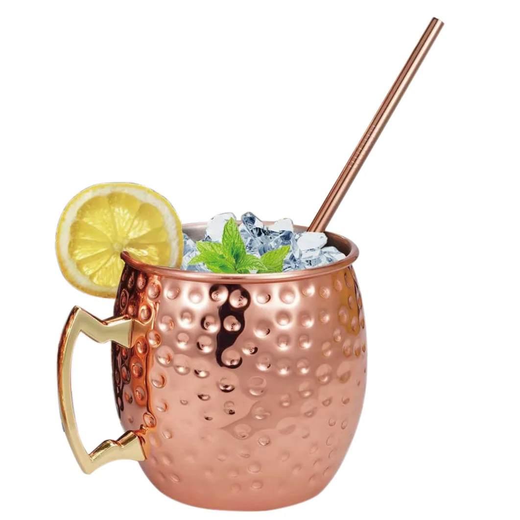 Copa de cóctel de bronce, copa de vino con punta de martillo de acero inoxidable