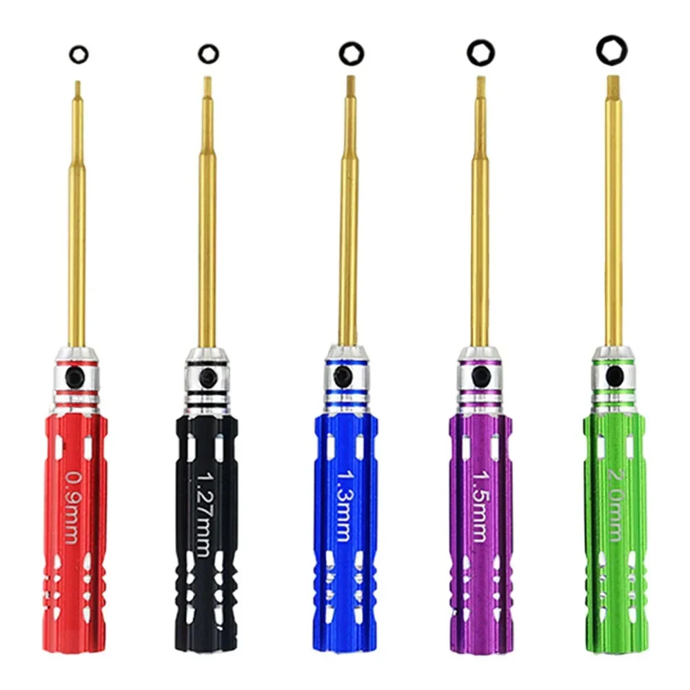 

5pcs Hex Screwdrivers Set 0.9/1.27/1.3/1.5/2.0mm Hexagon Screwdriver Screw Driver Tool Kit For Rc Model Car Boat Airplane